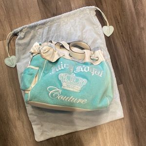 Baby blue juicy couture hand bag